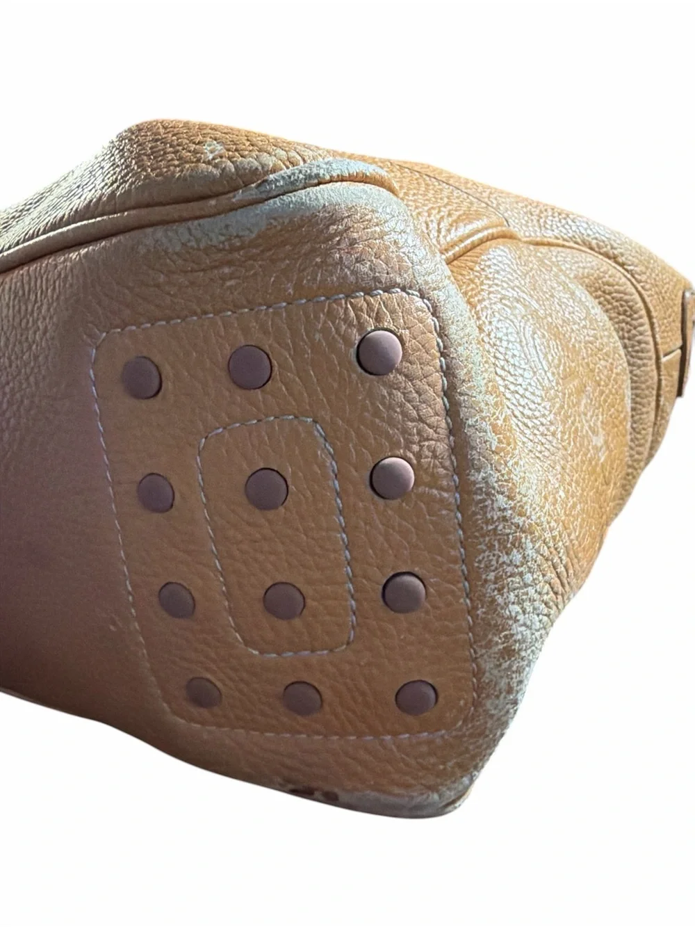 Tod’s Miky Gommino Tan Pebbled Leather Hobo Shoulder Bag - Made in Italy - Picture 7 of 9